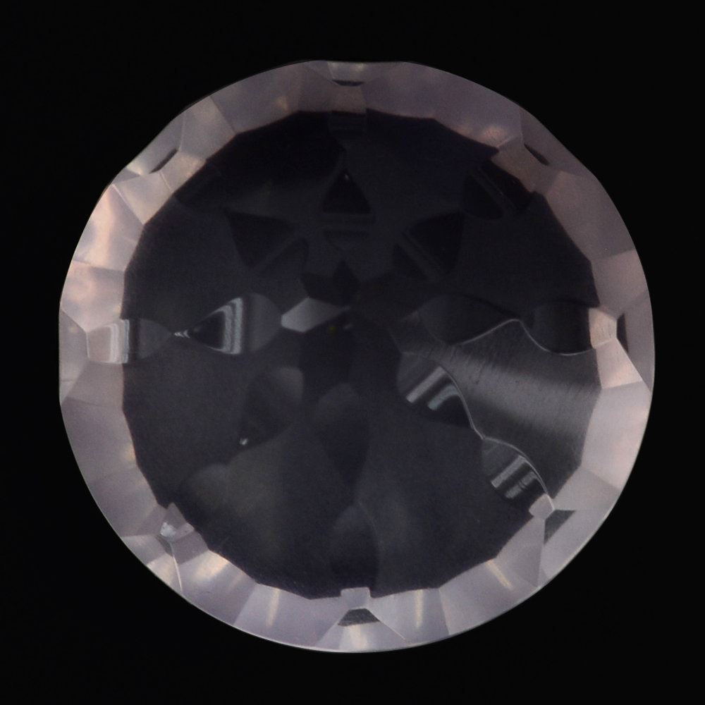 ROSE QUARTZ CONCAVE SPLENDOR CUT ROUND (DES#74) 16MM 13.47 Cts.