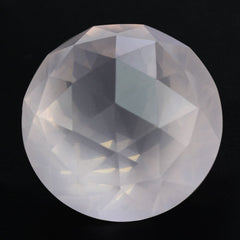 ROSE QUARTZ HIGH DOME ROSE CUT ROUND (DES#17) 15MM 14.30 Cts.