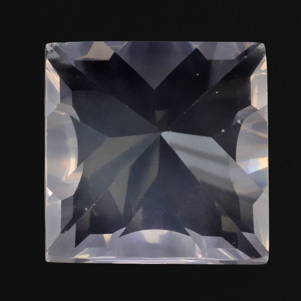 ROSE QUARTZ CONCAVE NINETY CUT SQUARE (DES#52) 12MM 7.35 Cts.