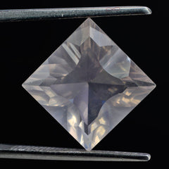 ROSE QUARTZ CONCAVE NINETY CUT SQUARE (DES#52) 12MM 7.35 Cts.