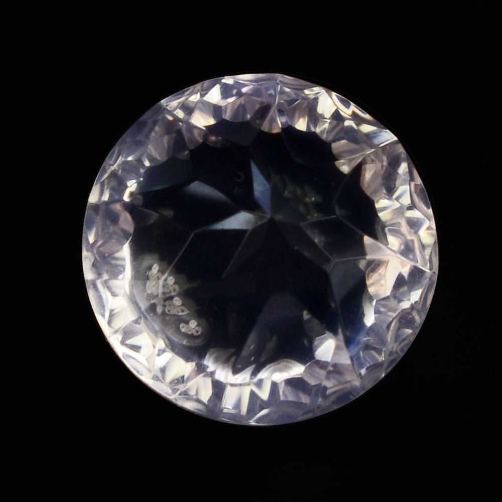 ROSE QUARTZ GALAXY CUT DOME ROUND (DES#86) 12MM 7.90 Cts.