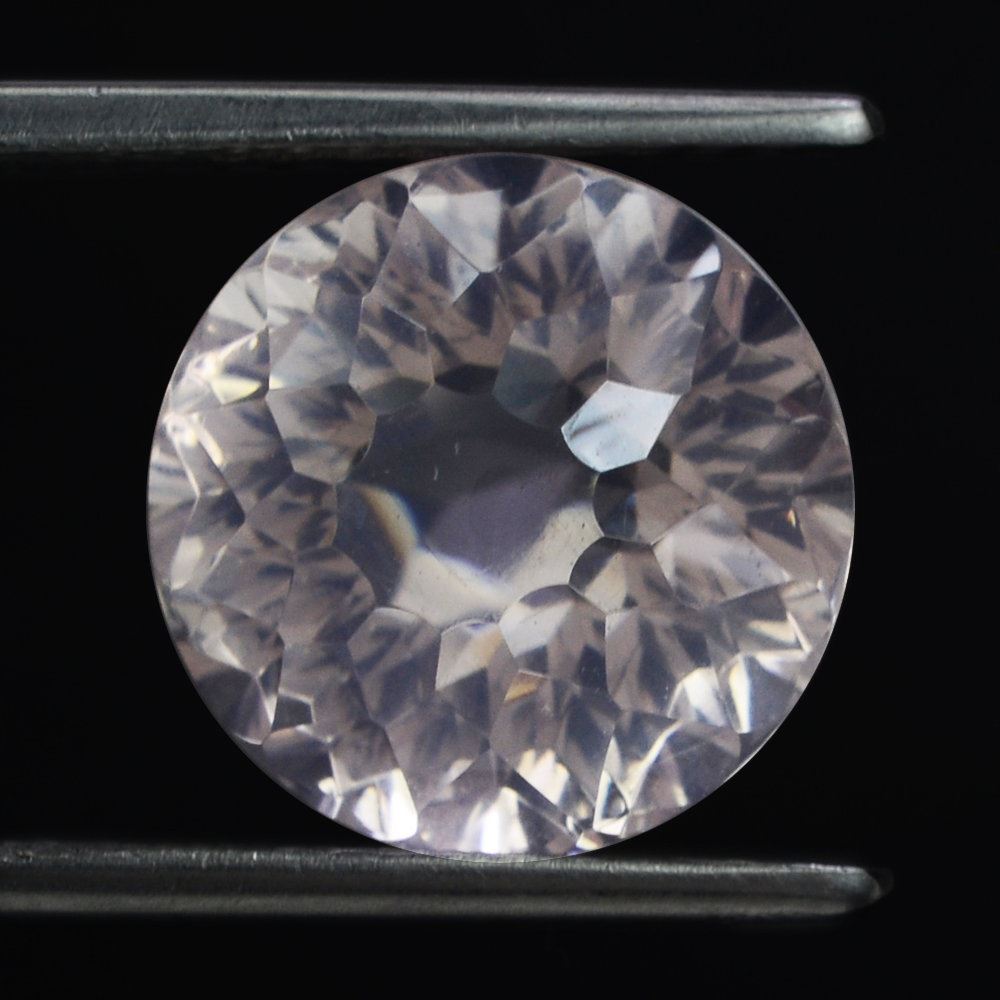 ROSE QUARTZ GALAXY CUT DOME ROUND (DES#86) 12MM 7.90 Cts.