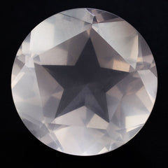 ROSE QUARTZ PENTAGON ROUND WITH STAR CUT BACK (DES#44) 15MM 11.30 Cts.