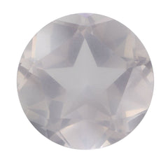 ROSE QUARTZ PENTAGON ROUND WITH STAR CUT BACK (DES#44) 15MM 11.30 Cts.