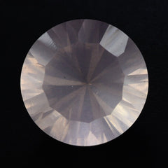 ROSE QUARTZ CONCAVE STRAIGHT FACET ROUND (DES#77) 10MM 3.10 Cts.