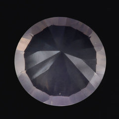 ROSE QUARTZ CONCAVE STRAIGHT FACET ROUND (DES#77) 10MM 3.10 Cts.