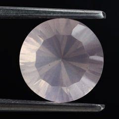 ROSE QUARTZ CONCAVE STRAIGHT FACET ROUND (DES#77) 10MM 3.10 Cts.