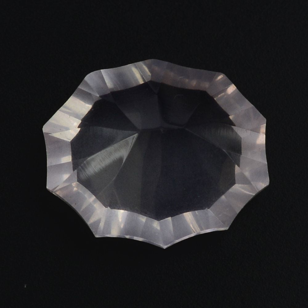 ROSE QUARTZ CONCAVE NINETY CUT OVAL (DES#51) 11X9MM 3.15 Cts.