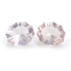 ROSE QUARTZ CONCAVE NINETY CUT OVAL (DES#51) 11X9MM 3.15 Cts.