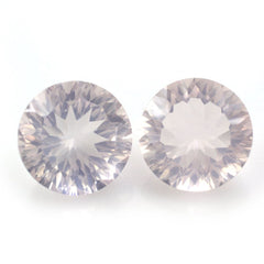 ROSE QUARTZ CONCAVE CUT ROUND (DES#45) 12MM 6.05 Cts.