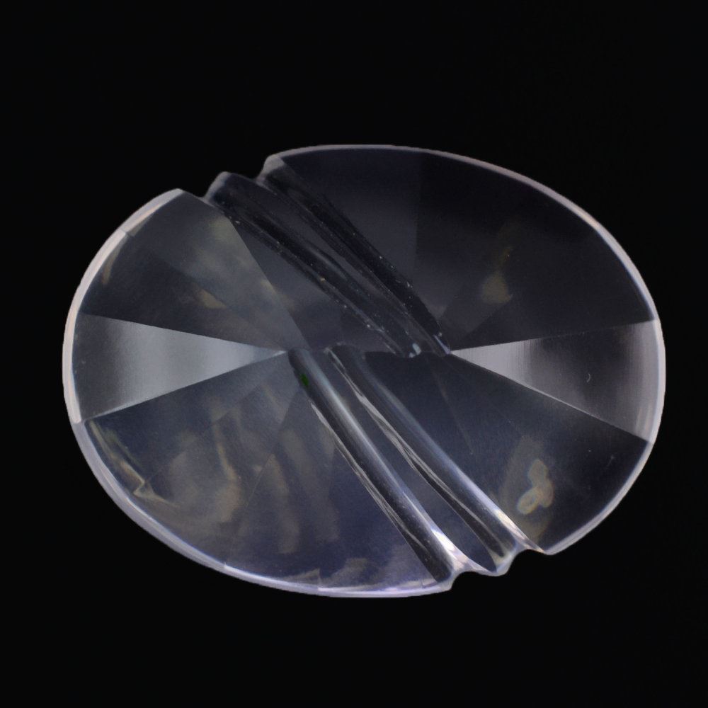 ROSE QUARTZ FLAT BUFFTOP LIGHTENING OVAL (DES#114) 20X15MM 13.70 Cts.