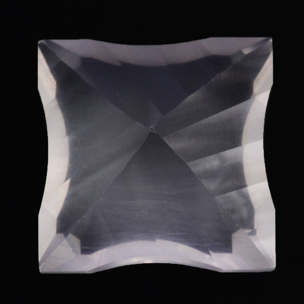 ROSE QUARTZ CONCAVE NINEY CUT SQUARE (DES#52) 12MM 7.20 Cts.
