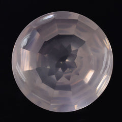 ROSE QUARTZ BUFFTOP CONCAVE STEP CUT BACK ROUND (DES#47) 15MM 10.60 Cts.