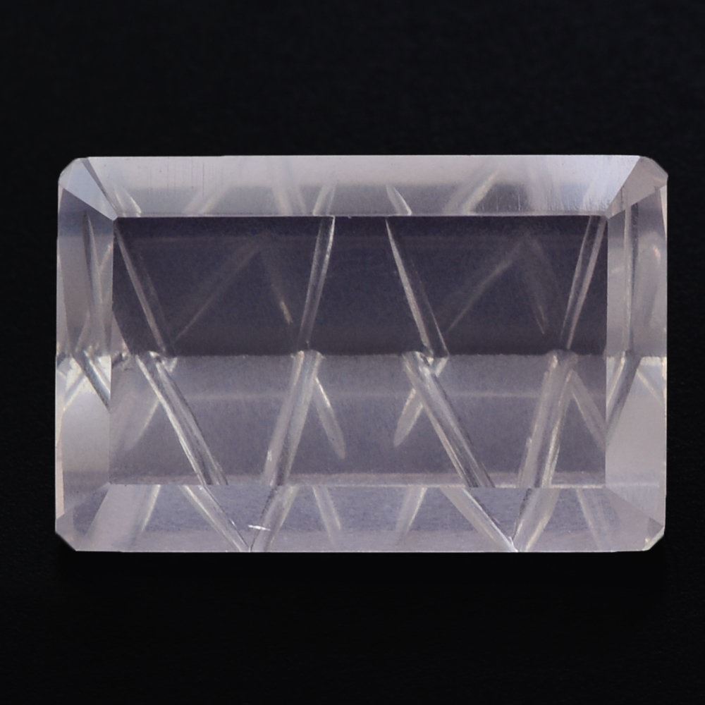 ROSE QUARTZ CONCAVE LIGHTENING CUT OCTAGON (DES#99) 14X9MM 5.71 Cts.