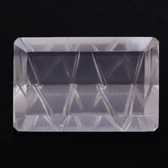 ROSE QUARTZ CONCAVE LIGHTENING CUT OCTAGON (DES#99) 14X9MM 5.71 Cts.