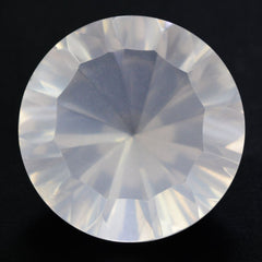 ROSE QUARTZ CONCAVE STRAIGHT FACET ROUND (DES#77) 14MM 8.59 Cts.