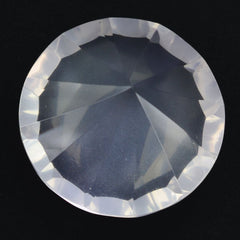 ROSE QUARTZ CONCAVE STRAIGHT FACET ROUND (DES#77) 14MM 8.59 Cts.