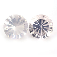 ROSE QUARTZ CONCAVE STRAIGHT FACET ROUND (DES#77) 14MM 8.59 Cts.