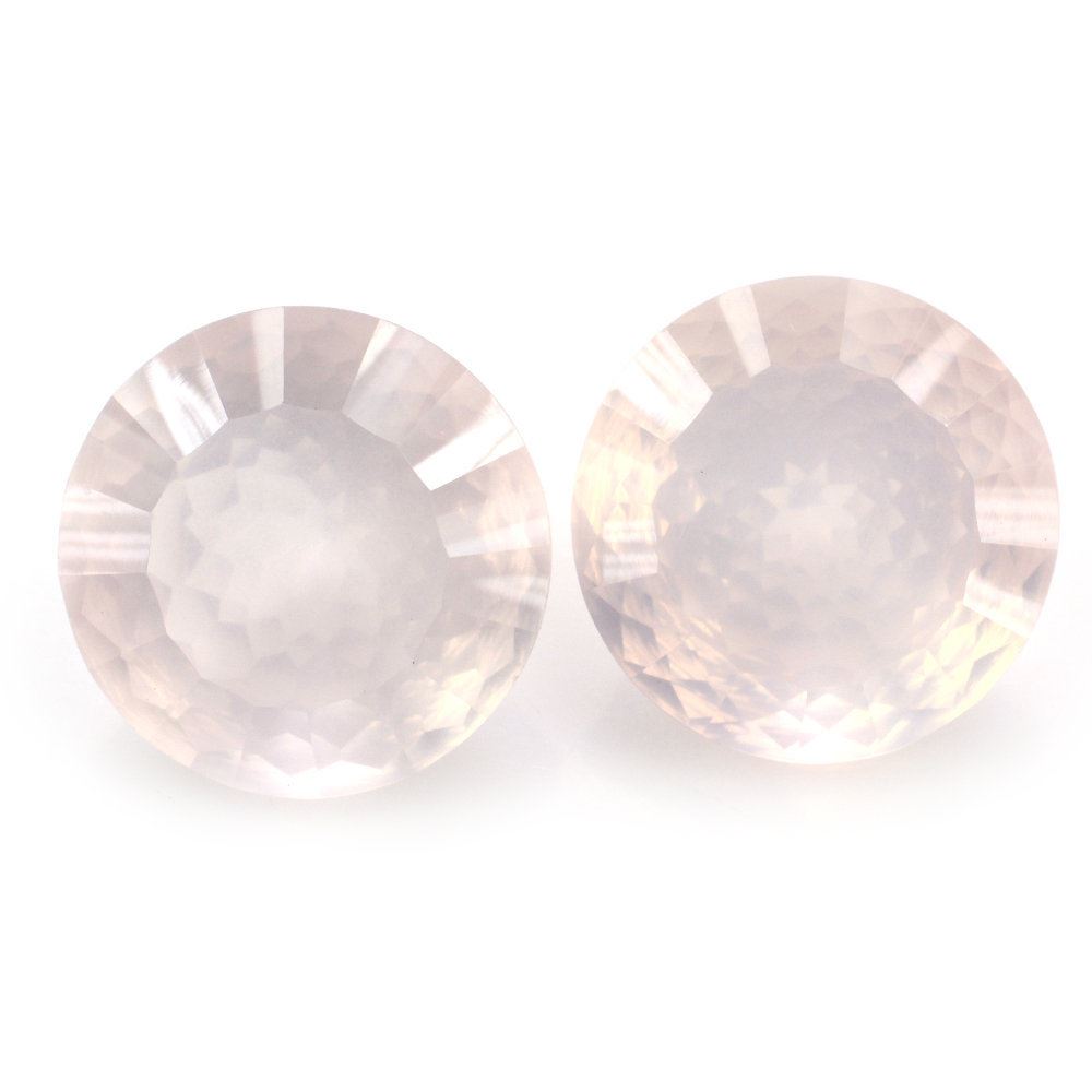 ROSE QUARTZ NIRVANA CUT ROUND (DES#81) 14MM 8.50 Cts.