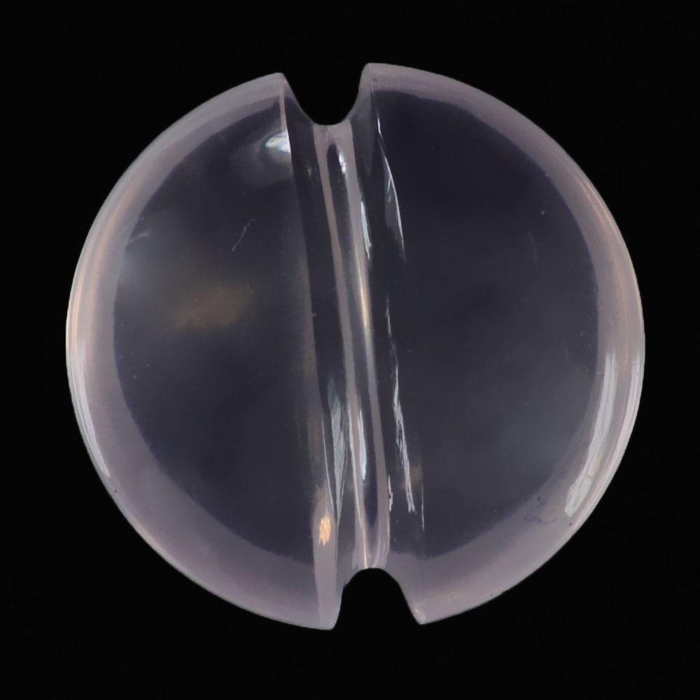 ROSE QUARTZ LENTIL ROUND WITH CARVED BELT (DES#25) 14MM 6.30 Cts.