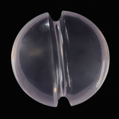 ROSE QUARTZ LENTIL ROUND WITH CARVED BELT (DES#25) 14MM 6.30 Cts.