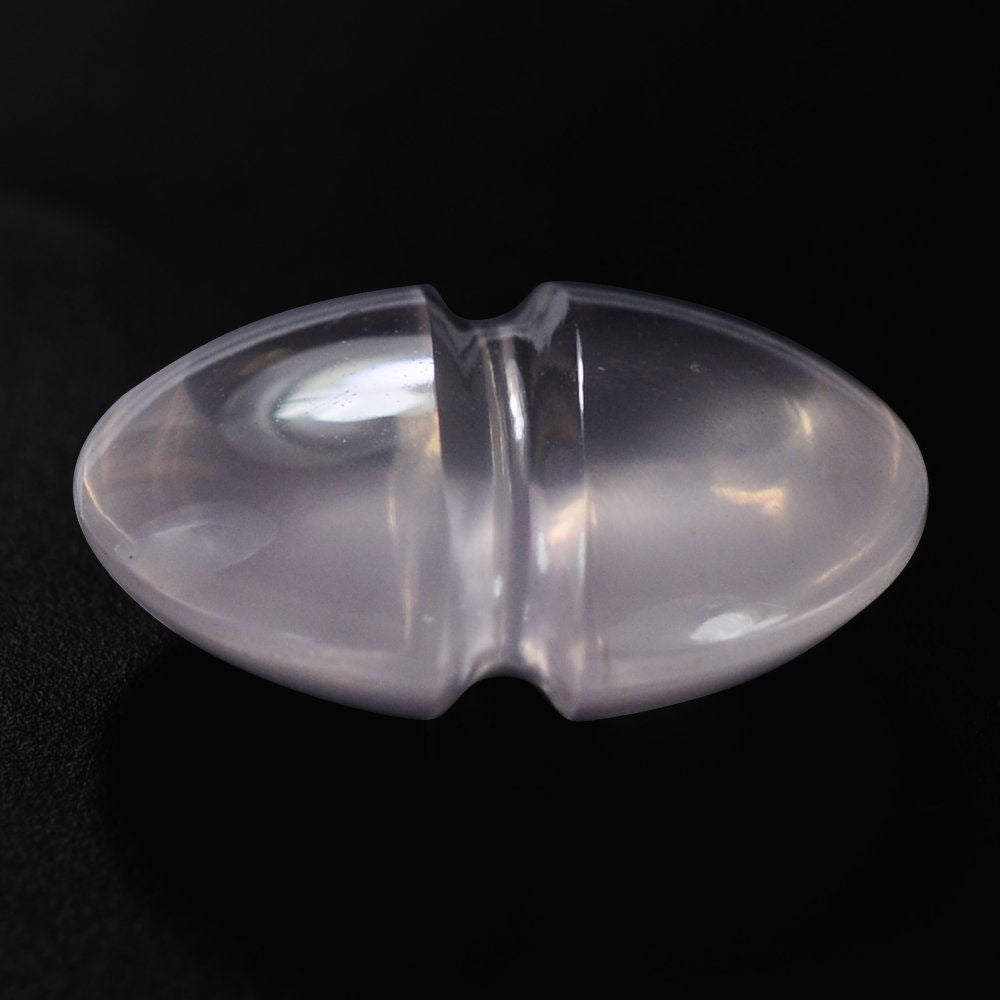 ROSE QUARTZ LENTIL ROUND WITH CARVED BELT (DES#25) 14MM 6.30 Cts.