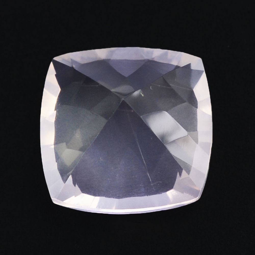ROSE QUARTZ CONCAVE CUT CUSHION (DES#71) 10MM 4.06 Cts.