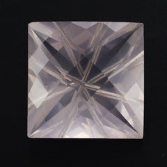 ROSE QUARTZ CHECKER CUT PRINCESS BACK LAZER CUT SQUARE (DES#20) 10MM 4.30 Cts.