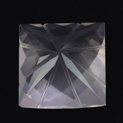 ROSE QUARTZ CHECKER CUT PRINCESS BACK LAZER CUT SQUARE (DES#20) 10MM 4.30 Cts.