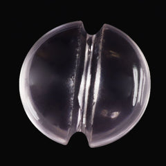 ROSE QUARTZ LENTIL ROUND WITH CARVED BELT (DES#25) 15MM 7.63 Cts.