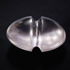ROSE QUARTZ LENTIL ROUND WITH CARVED BELT (DES#25) 15MM 7.63 Cts.
