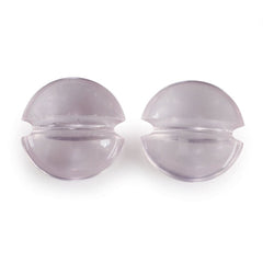 ROSE QUARTZ LENTIL ROUND WITH CARVED BELT (DES#25) 15MM 7.63 Cts.