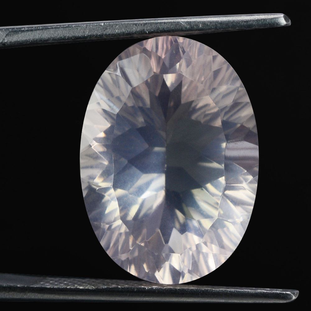 ROSE QUARTZ CONCAVE CUT OVAL (DES#73) 18X13MM 11.45 Cts.