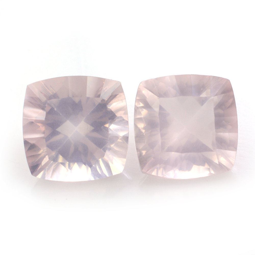 ROSE QUARTZ CONCAVE CUT CUSHION (DES#71) 10MM 4.03 Cts.