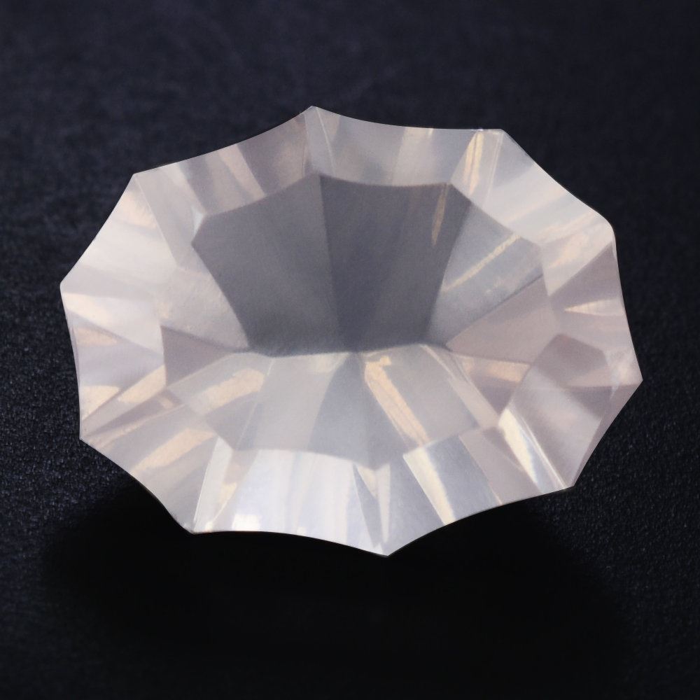 ROSE QUARTZ CONCAVE NINETY CUT OVAL (DES#51) 11X9MM 3.00 Cts.