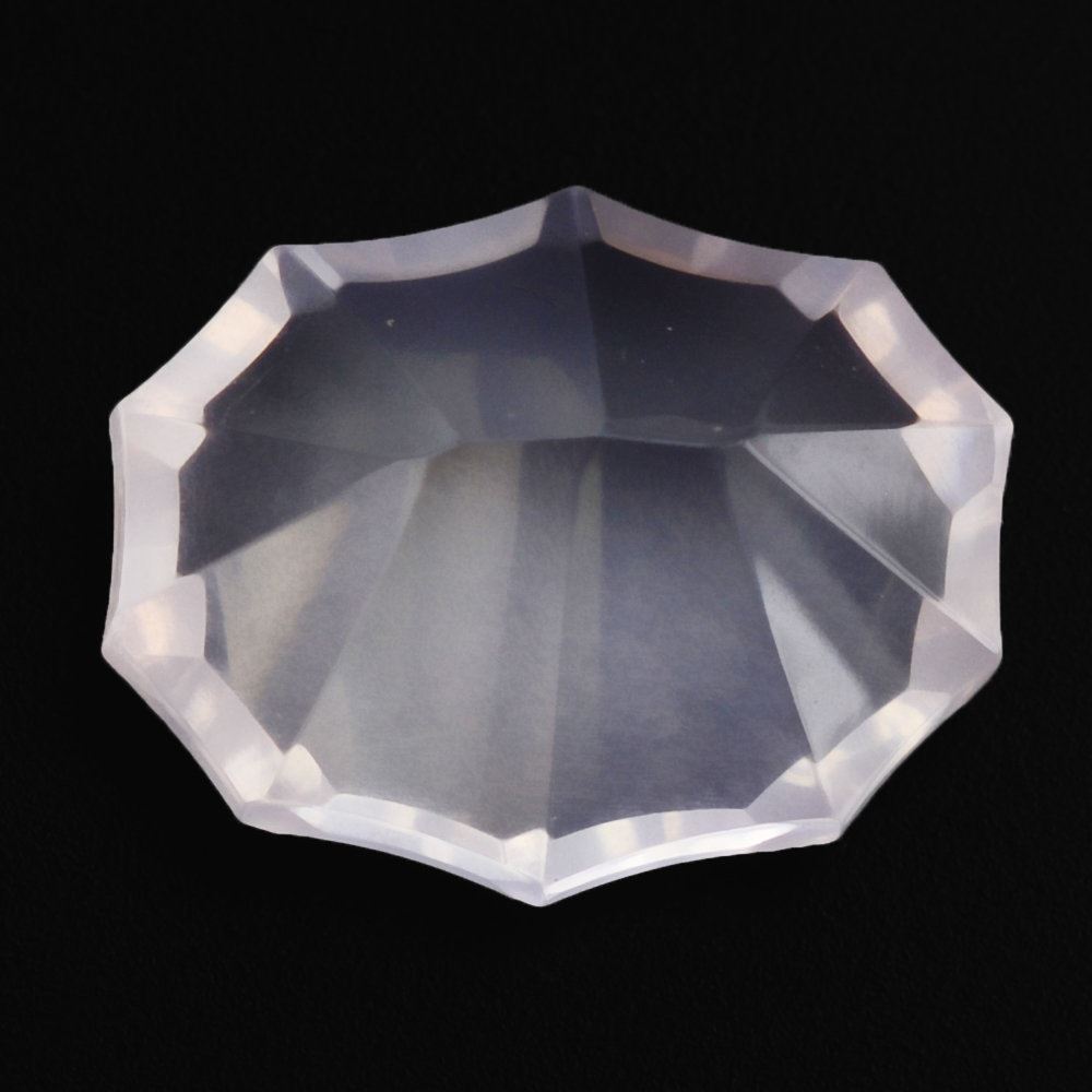 ROSE QUARTZ CONCAVE NINETY CUT OVAL (DES#51) 11X9MM 3.00 Cts.
