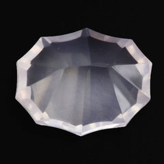 ROSE QUARTZ CONCAVE NINETY CUT OVAL (DES#51) 11X9MM 3.00 Cts.