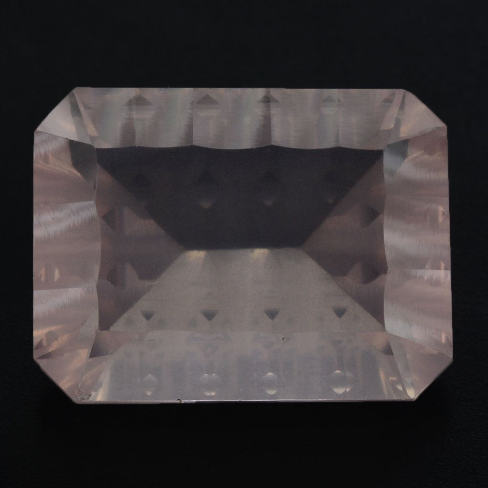 ROSE QUARTZ CONCAVE SPLENDOR CUT OCTAGON (DES#41) 16X12MM 9.62 Cts.
