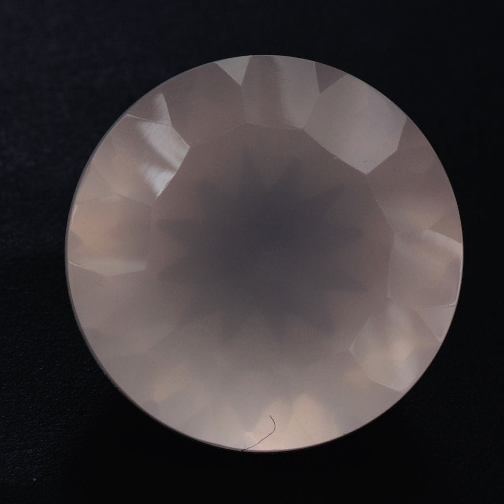 ROSE QUARTZ CONCAVE CUT ROUND (DES#45) 12MM 6.20 Cts.