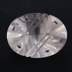 ROSE QUARTZ FLAT BUFFTOP SUPPER BUBBLE OVAL (DES#115) 20X15MM 14.93 Cts.