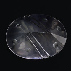 ROSE QUARTZ FLAT BUFFTOP SUPPER BUBBLE OVAL (DES#115) 20X15MM 14.93 Cts.