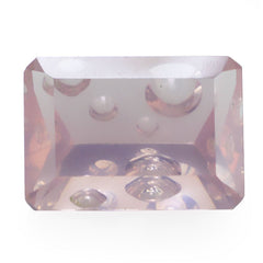ROSE QUARTZ SUPPER BUBBLE OCTAGON (DES#116) 14X10MM 6.00 Cts.