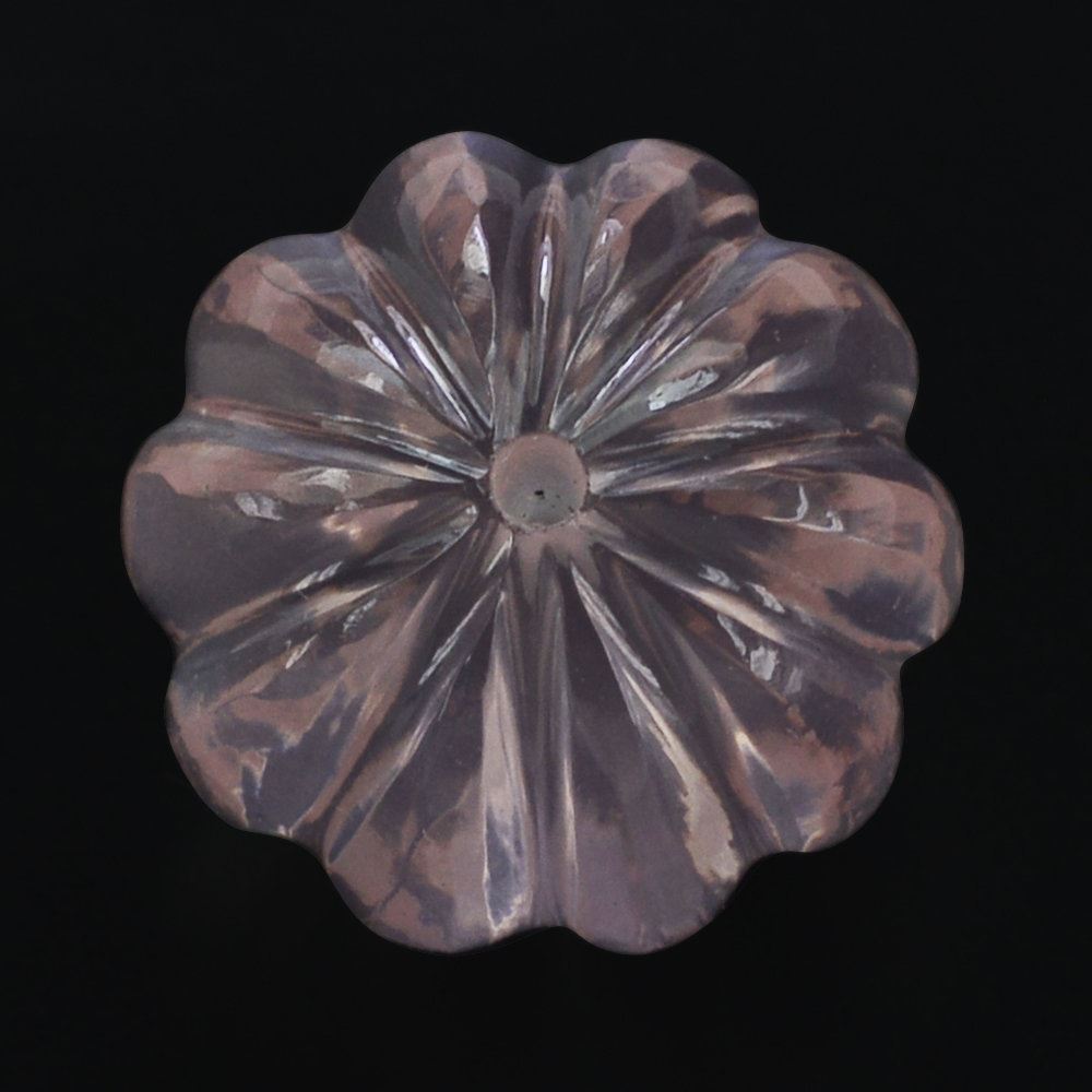 ROSE QUARTZ MELON CARVED BALL (HALF DRILL) (DES#70) 10MM 6.55 Cts.