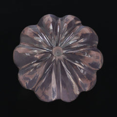 ROSE QUARTZ MELON CARVED BALL (HALF DRILL) (DES#70) 10MM 6.55 Cts.