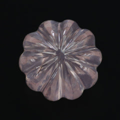 ROSE QUARTZ MELON CARVED BALL (HALF DRILL) (DES#70) 10MM 6.55 Cts.