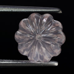 ROSE QUARTZ MELON CARVED BALL (HALF DRILL) (DES#70) 10MM 6.55 Cts.