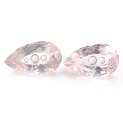 ROSE QUARTZ SUPPER BUBBLE PEAR (DES#123) 20X12MM 10.10 Cts.