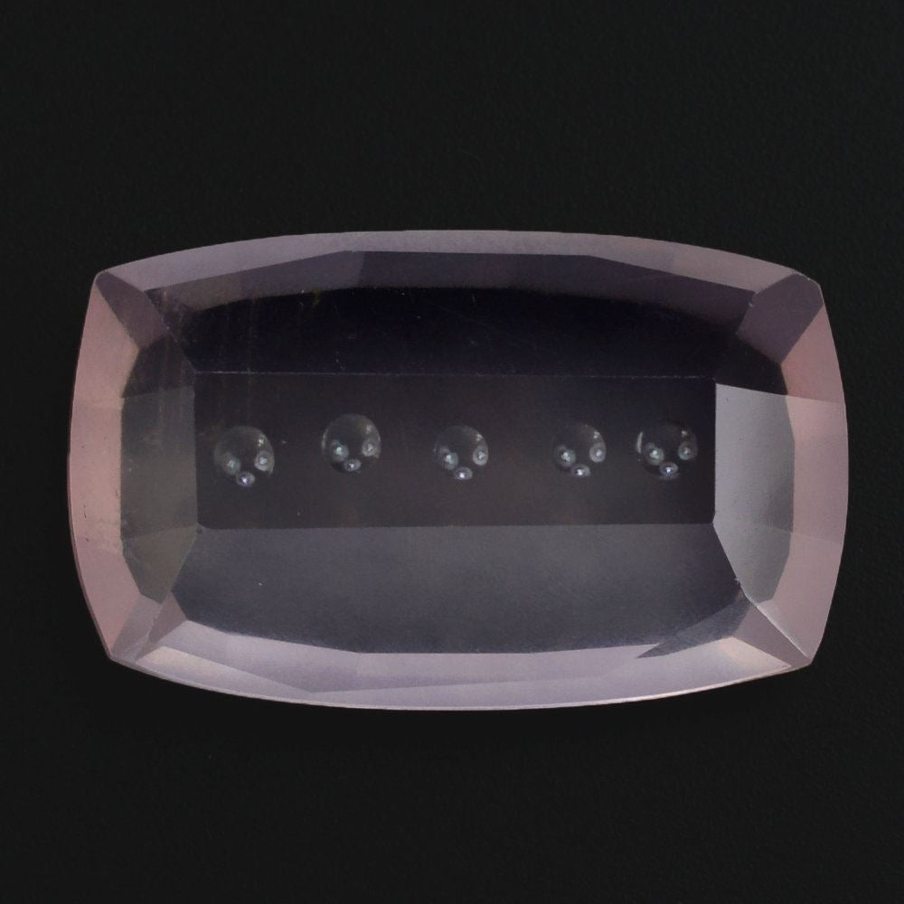 ROSE QUARTZ BUBBLE LINE CUSHION (DES#124) 16X10MM 6.53 Cts.