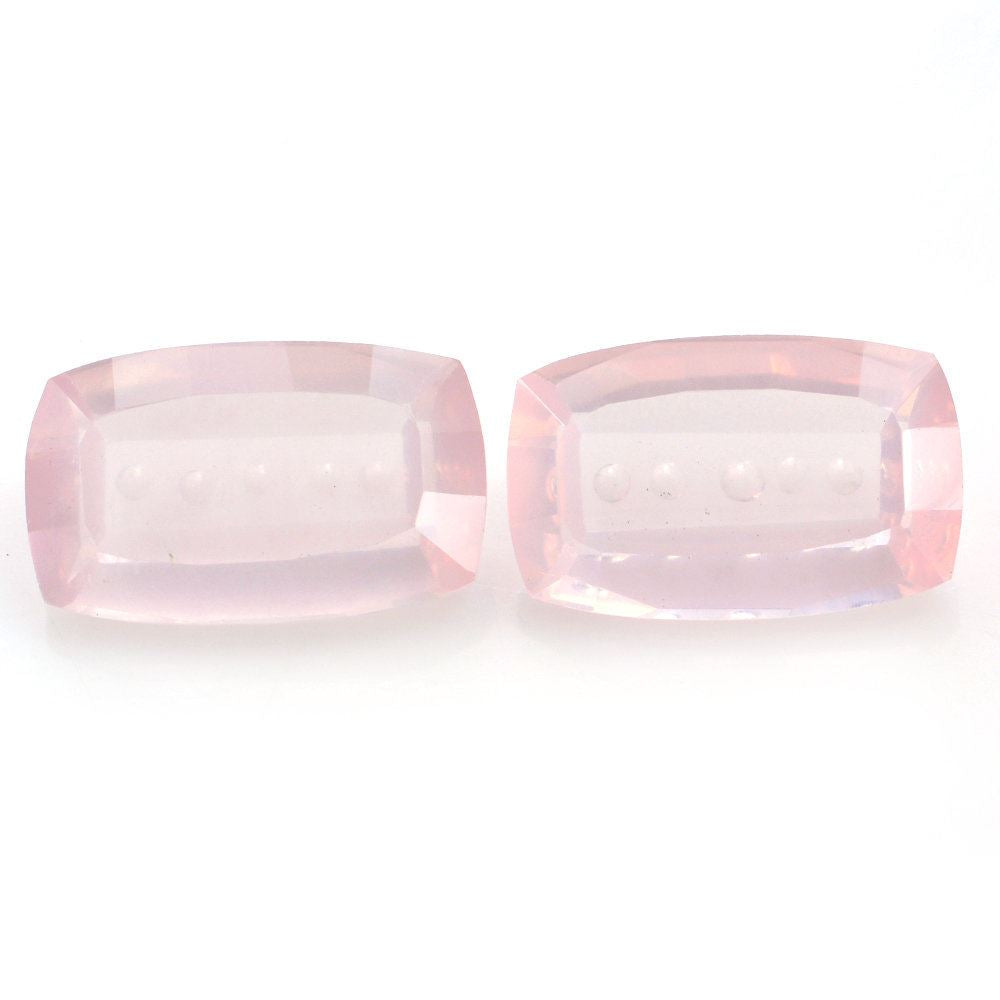 ROSE QUARTZ BUBBLE LINE CUSHION (DES#124) 16X10MM 6.53 Cts.