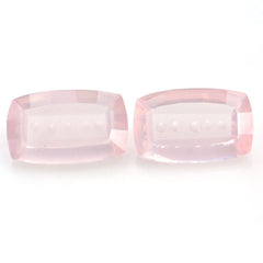 ROSE QUARTZ BUBBLE LINE CUSHION (DES#124) 16X10MM 6.53 Cts.